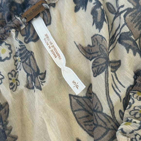 EUC Free People Hendrix Printed Peasant Top - Picture 9 of 12